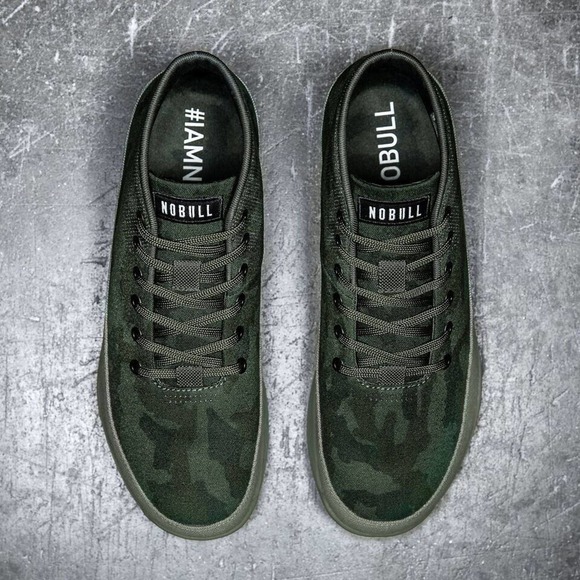 NoBull Forest Camo Canvas Mid Trainer Sneakers Green Shoes Men's 13 Rare HTF - Picture 6 of 15